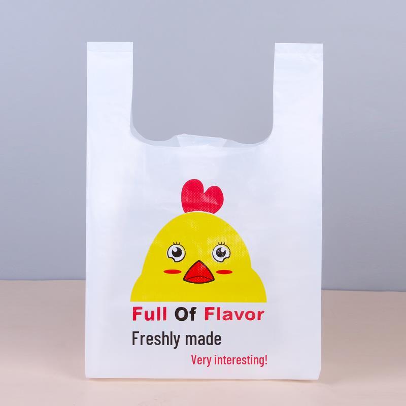 

Creative Cartoon Disposable Takeout Bag - Convenient Food Packaging Normal-21*35-250pcs