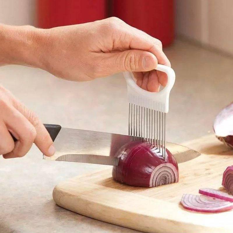 Handle Gripper Comb for Cutting Onions, Vegetables, Fruits, Meat Piercer