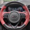 Für Kia Sportage KX5 2016- K5 Optima 2016-2018 Handgenäht rutschfest Leder Carbonfaser Auto Lenkradabdeckung