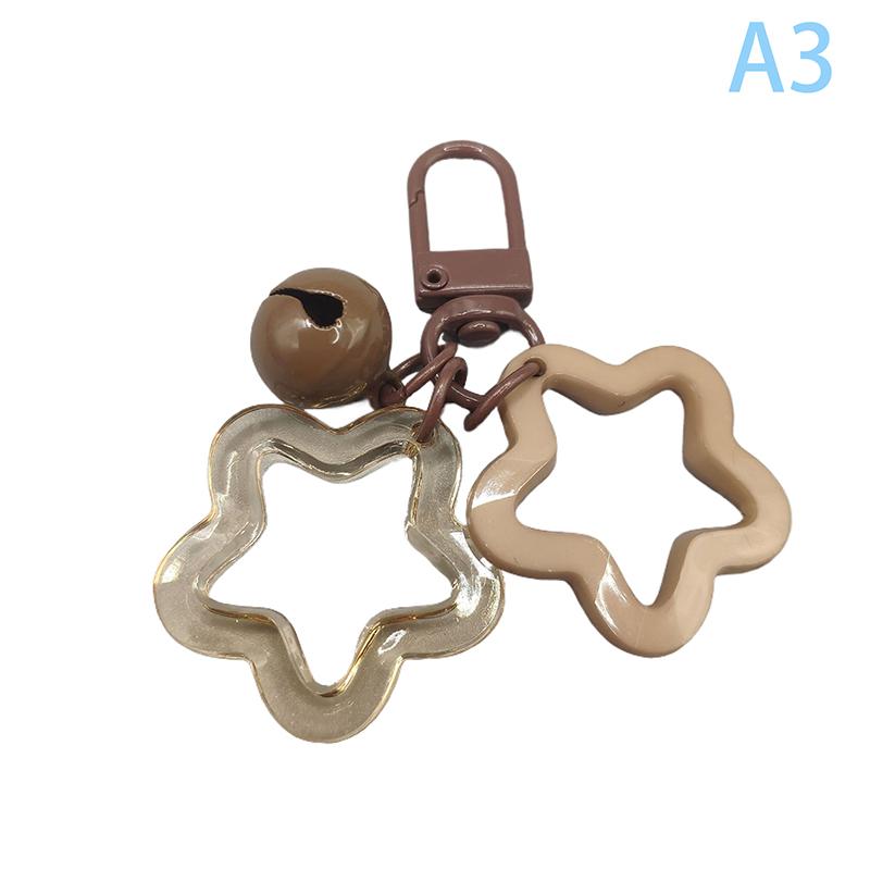 1 buc stele cu cinci colțuri clopot pandantiv breloc culoare bomboane geantă breloc bijuterii pentru femei fată mașina agățat breloc suport