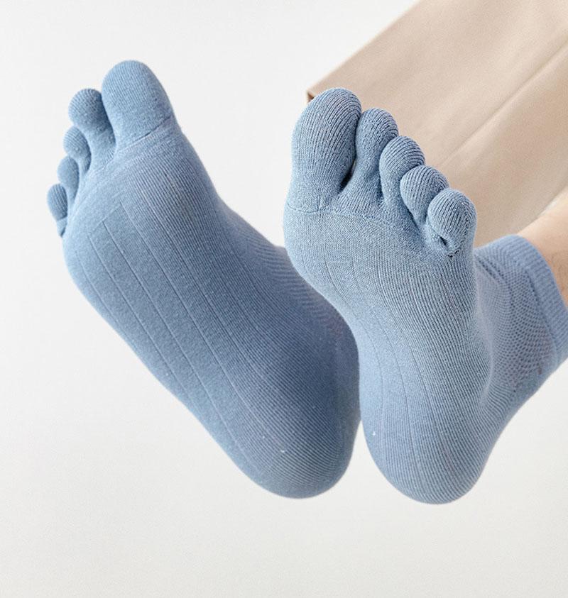 Short Five Finger Socks For Men Spring Summer Thin Sweat-absorbing Ankle Socks Sports Running Split Toe Socks Cotton 5 toe Socks