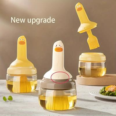 Kitchen Oil Bottle Silicone Brush BBQ Grill Dropper Olive Oil Dispenser Bottle for Cooking Baking Barbecue Kitchen Accessories