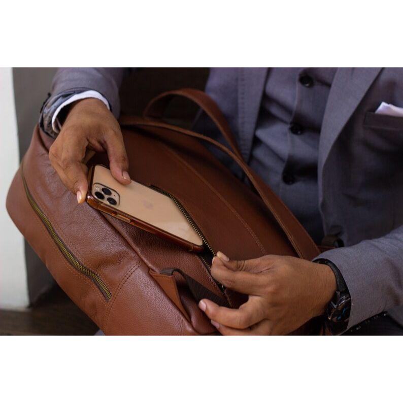 Handmade Leather Laptop Backpack: Personalized Travel Rucksack
