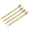30SET Tail Chain Handmade Extension Chain with Lobster Clasp and Droplets Tone Extended Connector For DIY Jewelry Making