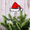 Yousheng Santa Hat Christmas Tree Topper Red Felt Santa Hat Xmas Tree Top Ornament Holiday Tabletop Centerpiece for Christmas Home Fireplace Decor