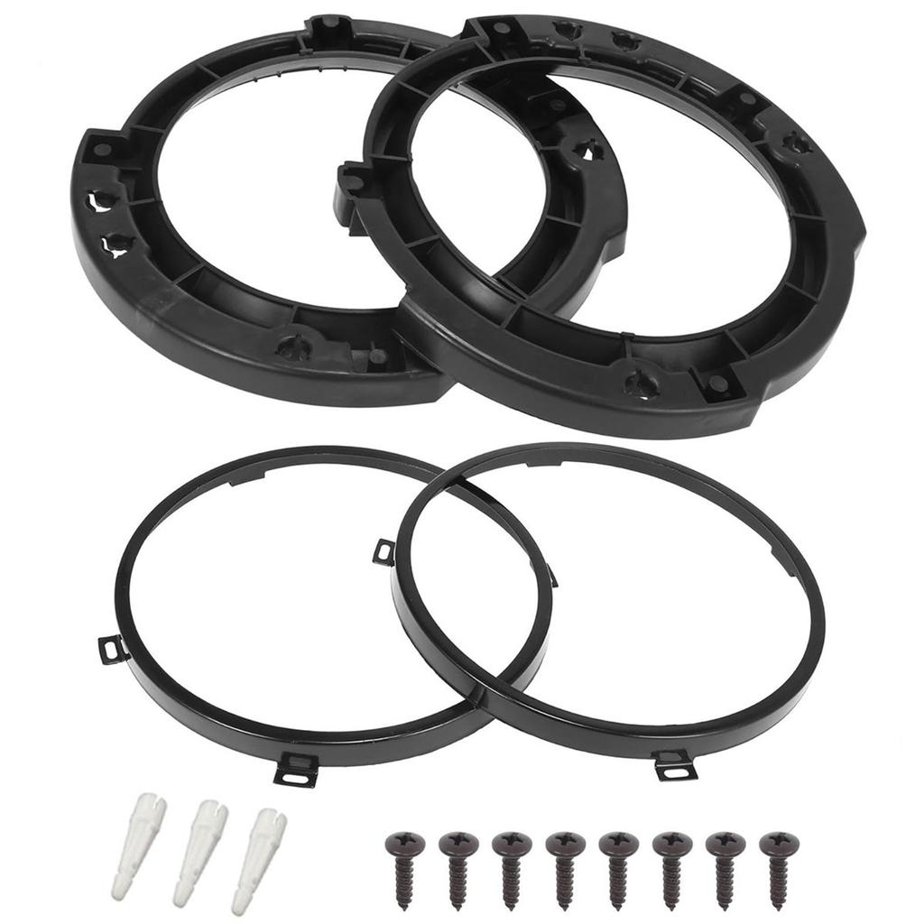 7 Inch Round Headlight Mounting Retaining Bracket Ring Set with Headlight Metal Ring for Jeep Wrangler JK & Unlimited 2007-2018