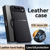 Capa com Textura de Couro Fosco e Estrutura Flexível para Honor 500 400 300 200 100 Lite Magic 8 7 6 5 4 Pro Capa Protetora Magnética