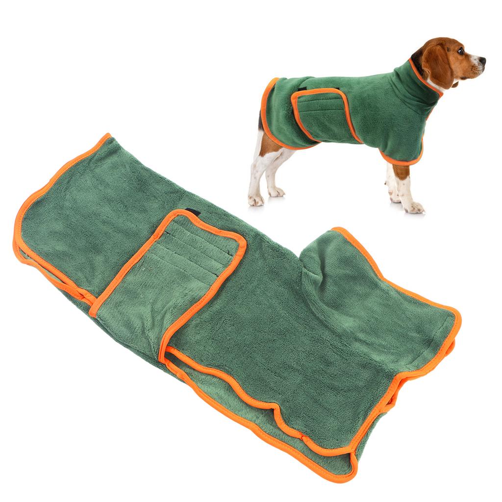 Dog Drying Robe Fast Drying Water Absorption Keep Warm Pet Bathrobe for Puppy Large Dogs
