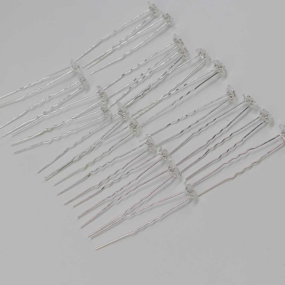 Tools Women Barrette Bridal Hair Jewelry Wedding Hairpins Rhinestone Hair Clip U-shaped Pearl Pin