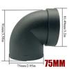 6X 42/60/75/90mm Plastic L-Shaped Air Pipe Elbow Outlet Connector For Webasto Eberspaecher Diesel Parking Car Heater Accessories