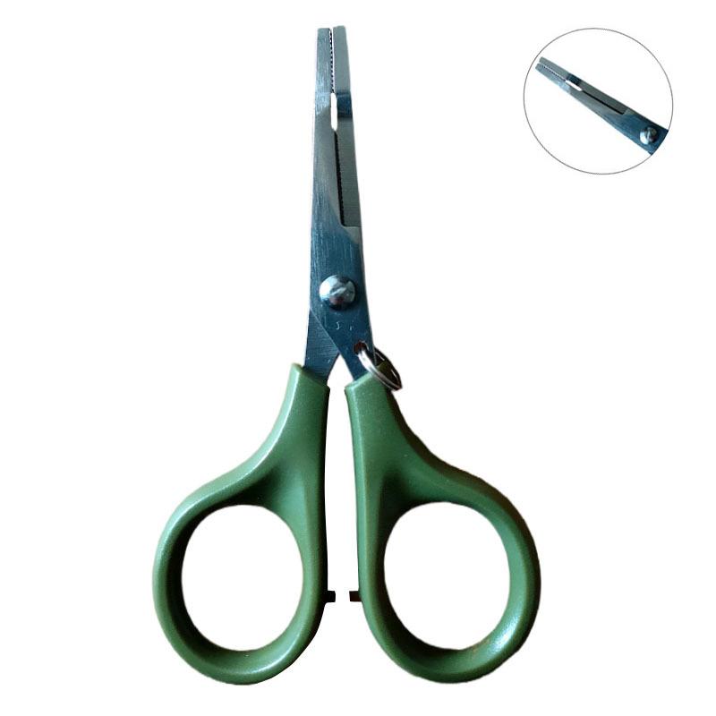Edelstahl Dyneema PE Fischschnur Schneidwerkzeug Gebogene Gerade Flache Haken Adlerkopf Angelschere Mit Gezackten Zähnen