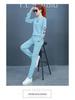 Trendy Spring/Summer 2025 Plus Size Women's Round Neck Sweatshirt & Long Pants Set