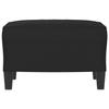 349344 vidaXL Footrest Black 60x50x41 Cm Microfibre Fabric