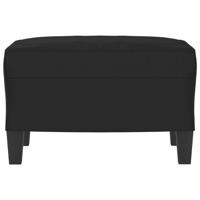 349344 vidaXL Footrest Black 60x50x41 Cm Microfibre Fabric