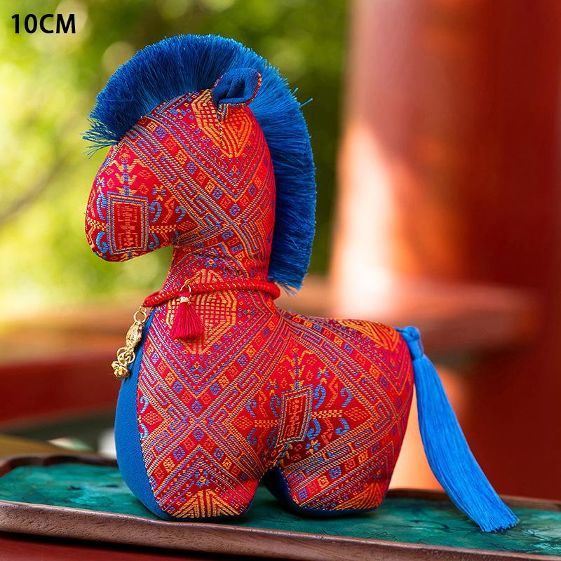 

New Year s Plush Horsehair Toy Pendant For Home Decoration (Without Gold Lock)
