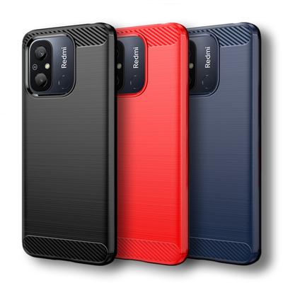 For Redmi 12C Case For Xiaomi Redmi 9A 9T 9C 9 10 12 13C 12C Cover Carbon Fiber Shockproof Silicone Bumper For Redmi 12C Fundas