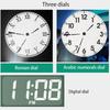 Multicolored Digital Analog LED Projection Alarm Clock with Remote Control 180 Degree Rotating Clock for Homes Office