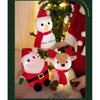 Snowman Glowing Elk Santa Claus Plush Toy Cartoon Stuffed Doll Decoration Gift