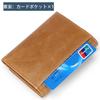 RenLianyi Men's Business Card Holder, Genuine Leather, Slim Bi-fold with Snap Button, Large Capacity (50 Cards), Anti-Skimming, Stylish, RFID-Proof,
