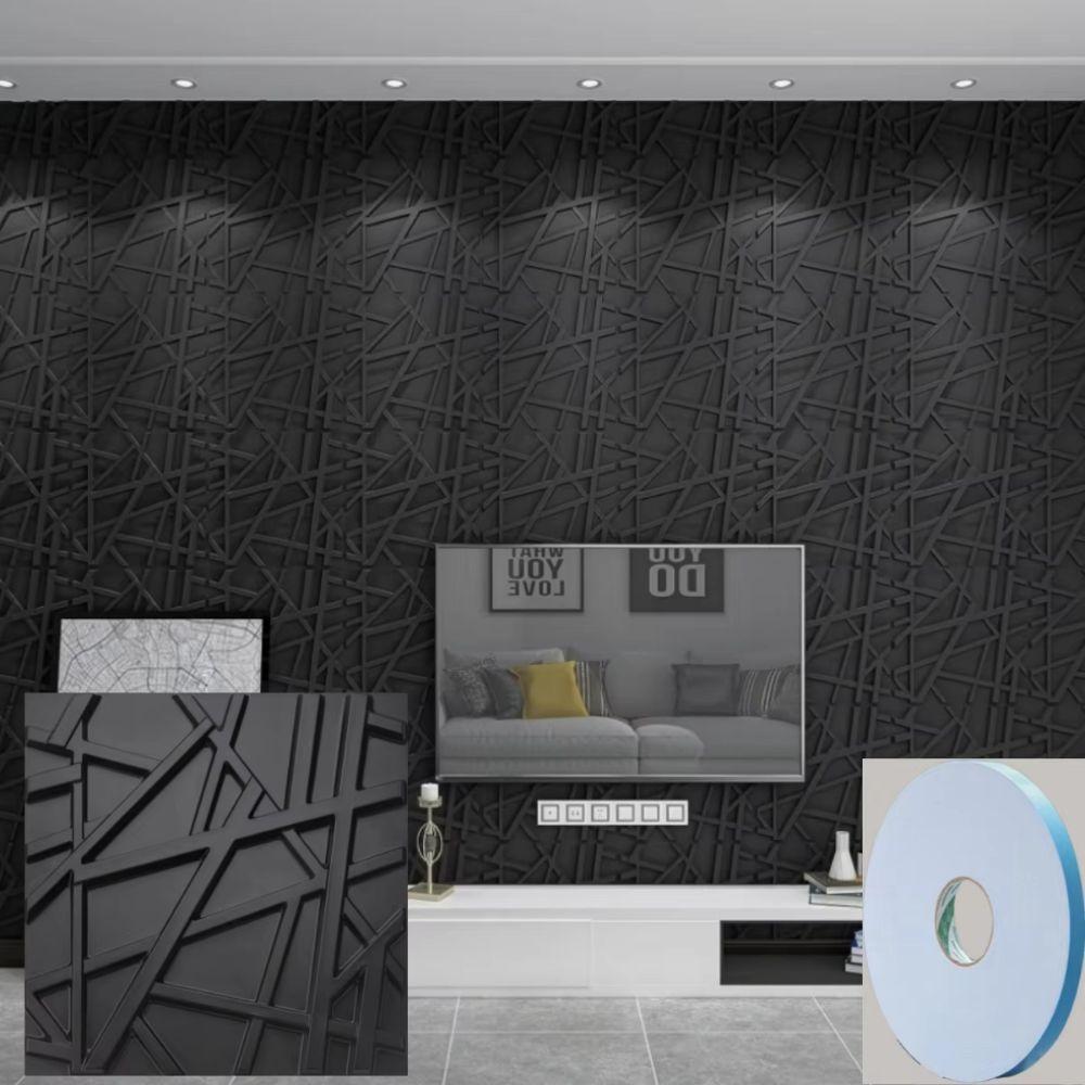 Geometric Wall Sticker 3D Textured Wall Decor Background Wall Wall Decoration Hotel Office