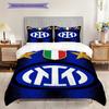 Biancheria da letto Colori Stelle Emblema Inter (1 * copripiumino + 2 * federa, senza nucleo) Copripiumino e federa 2D piatti, morbidi e confortevoli