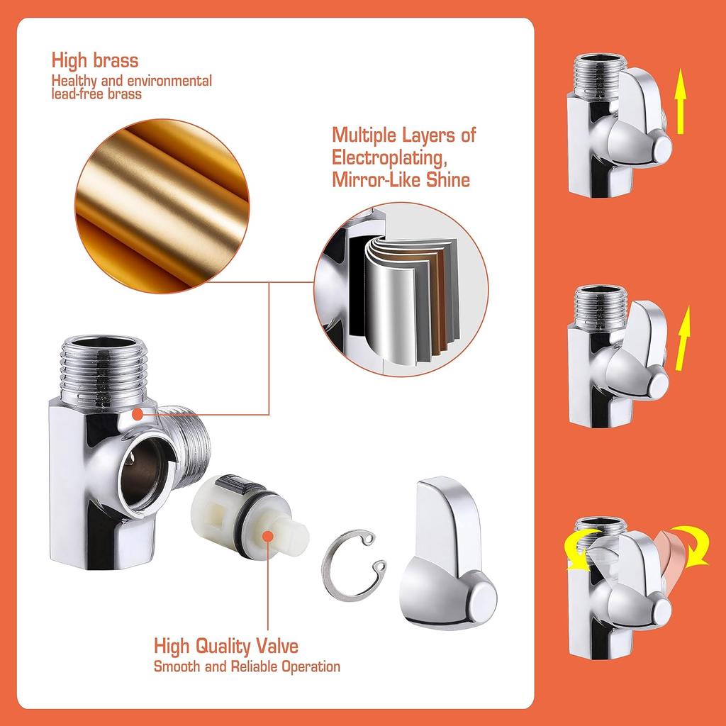 Dog Shower Attachment Set for Pet Bathing and Dog Washing-Dog Shower Sprayer Kit with Hand Held Shower Head and Water Hose and Shower Arm Diverter