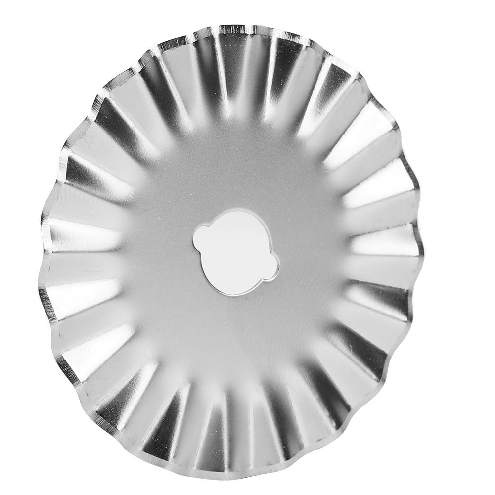 5 ST 45 mm Vågig Roterande Skärklinga för Patchwork Läder Tyg Pappersskärning