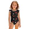 Girls One Piece Swimsuit Summer Kids Fruit Print Swimwear Toddler Children Casual Fashion Ruffle Sleeve Bathing Suit