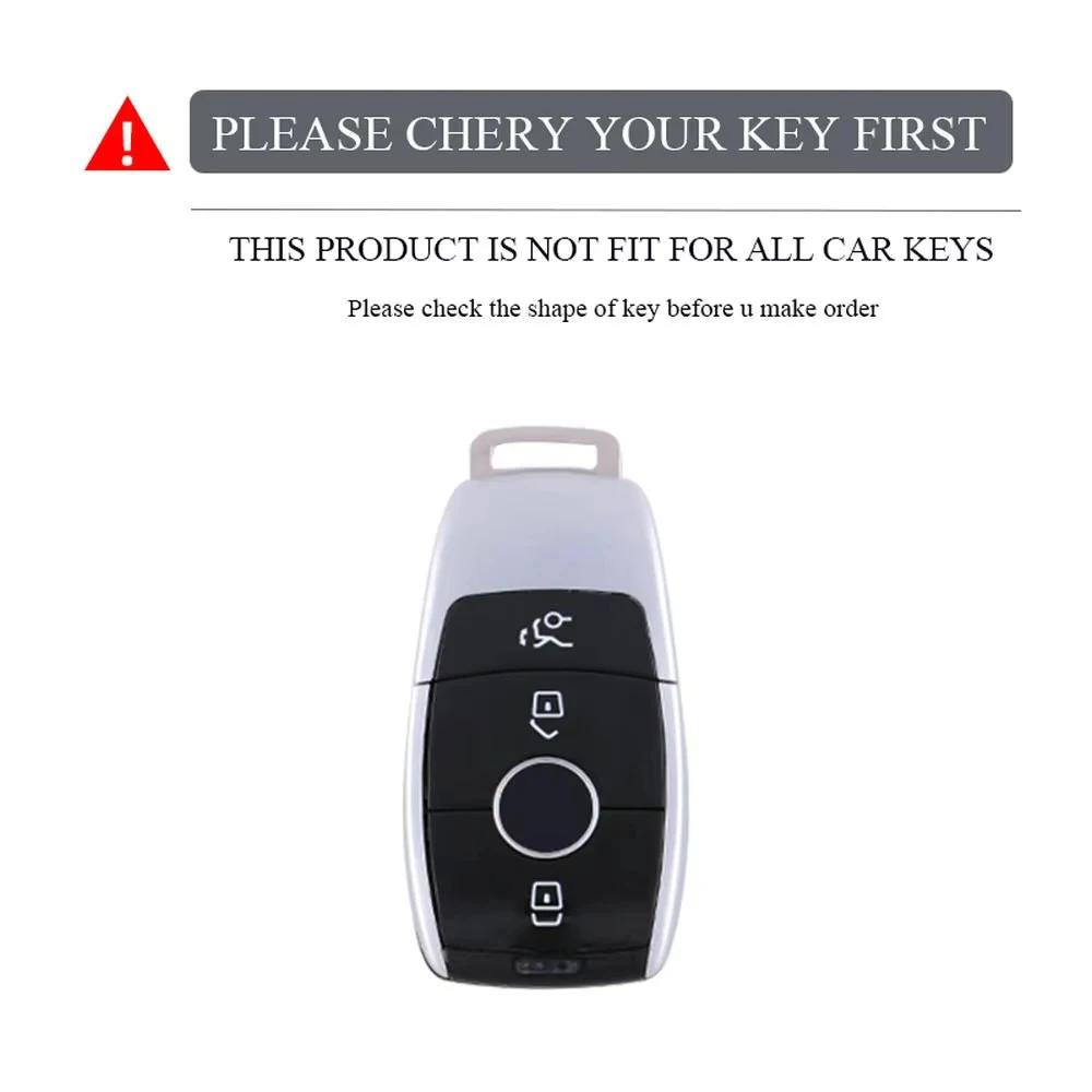 Zinc Alloy Leather Car Key Case Cover Shell For Mercedes Benz AMG A C E S G Class GLC CLE CLA GLB GLS W177 W205 W213 W222 X167