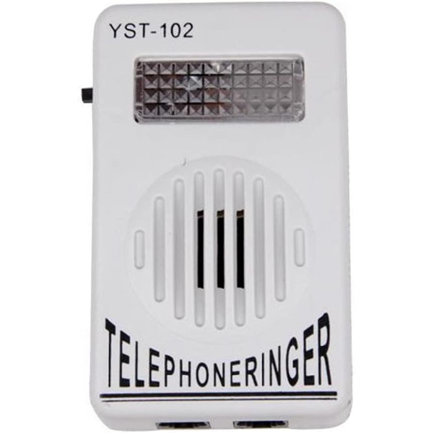 1Pack New White Extra-Loud Ringer Sound Telephone Phone Amplifier Strobe Light Flasher Bell