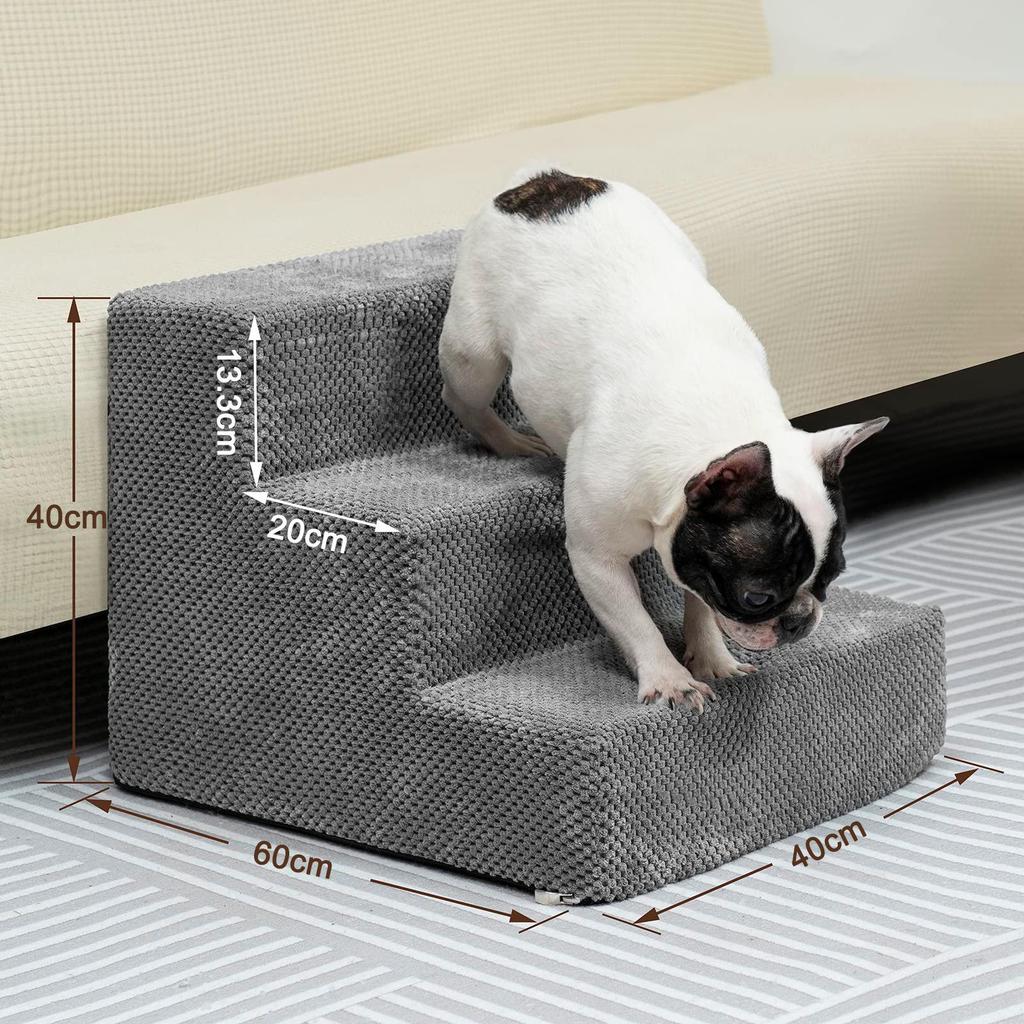 Pet Ladder for Dogs - Five-Layer Striped Sofa & Bed Steps with Sponge, Right Angle Design