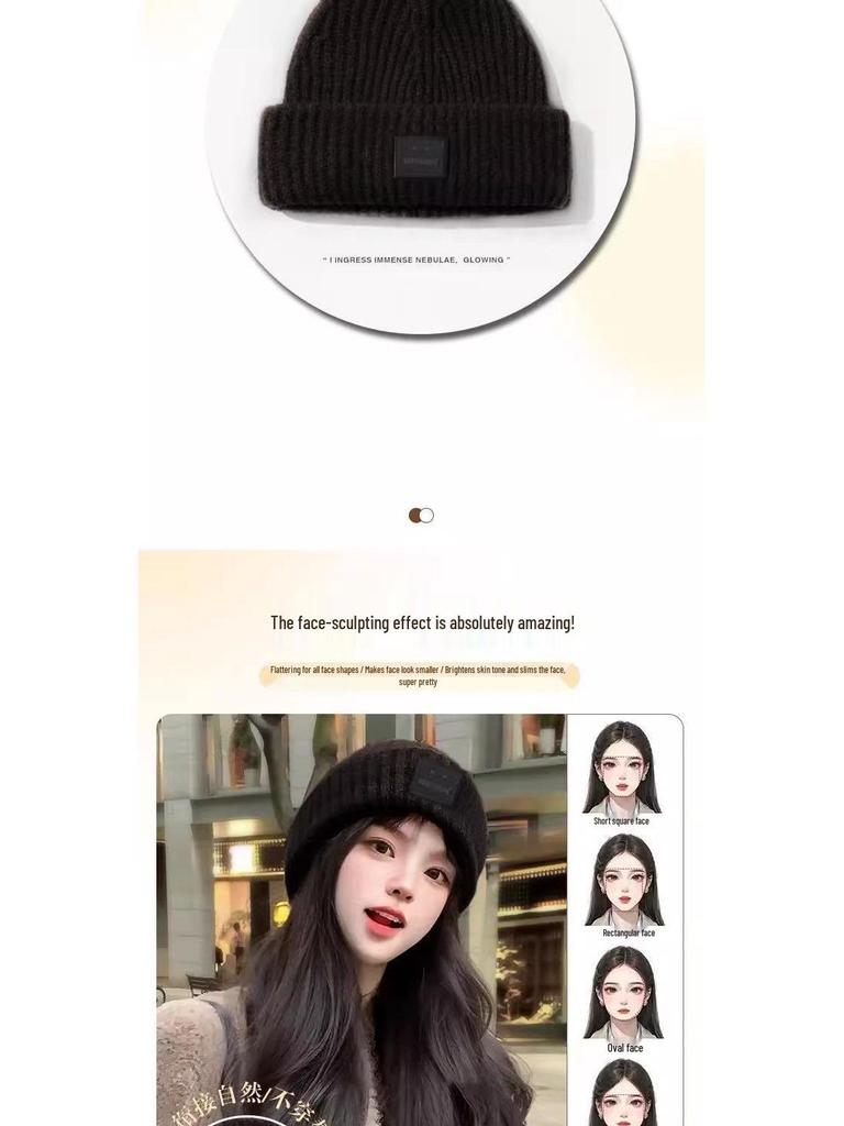 2025 Women's Fashion Knit Hat with Integrated Wig and Hairband for Autumn/Winter