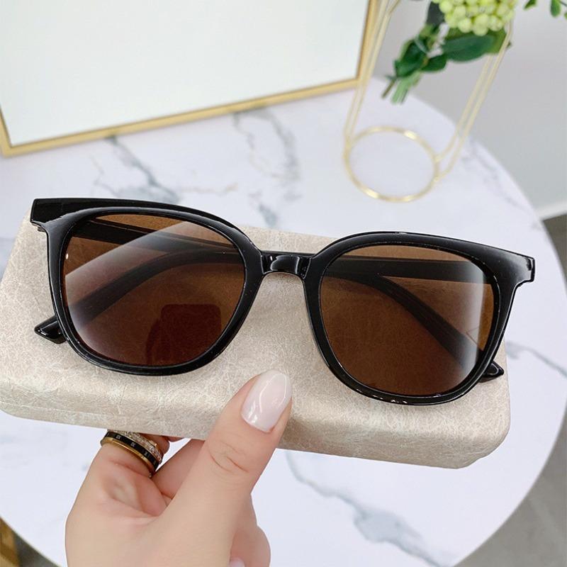 10pcs Sunglasses Men's Retro Glasses Big Face High-Profile Figure Orange Trendy Hip Hop Sunglasses Women's Korean Sunglasses