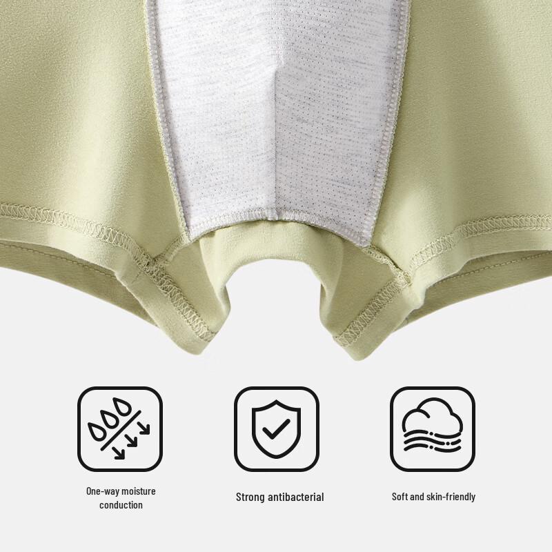 Men's 7A Antibacterial Cotton Boxer Briefs Multi-Pack