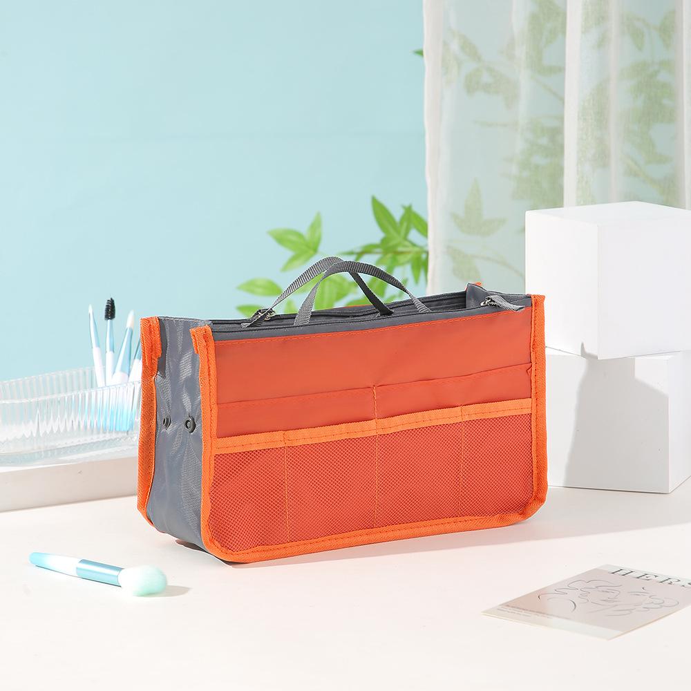Large Capacity Portable Cosmetic Bag Double Zipper Travel Toiletry Organizer with Handle KTB