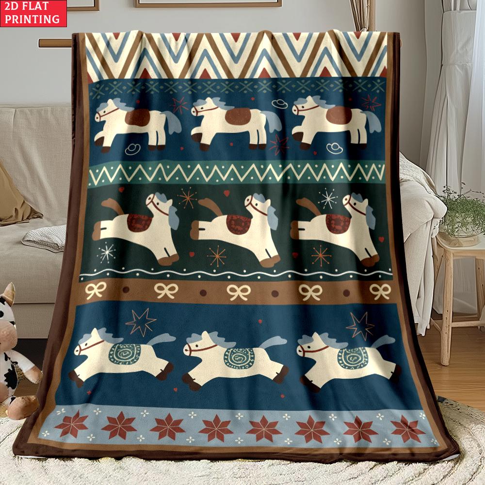 Animal Flannel Thin Blanket Custom Blanket Picnic Bed Sofa Blankets Family Bedroom Children's Room Napping Blankets Fluffy