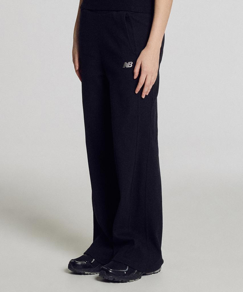 Nyuballanseu Nbmlg2W312 / Women Soft Fresh Ribbed Wide Pants (Black)