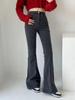 Korean Spicy Girl High Waist Flared Jeans: 2024 Spring/Autumn Elastic Slimming Skinny Trousers