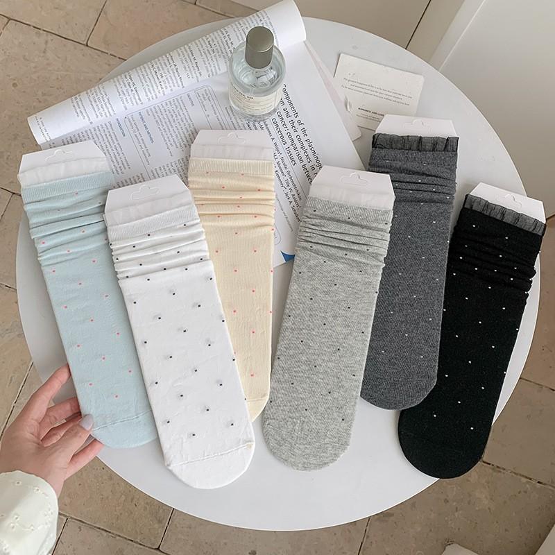 Jk Japanese Zhuji Socks Female Summer Thin Ice Silk Cool Breathable Boneless Ice Ice Socks In The Tube Month Pile Socks