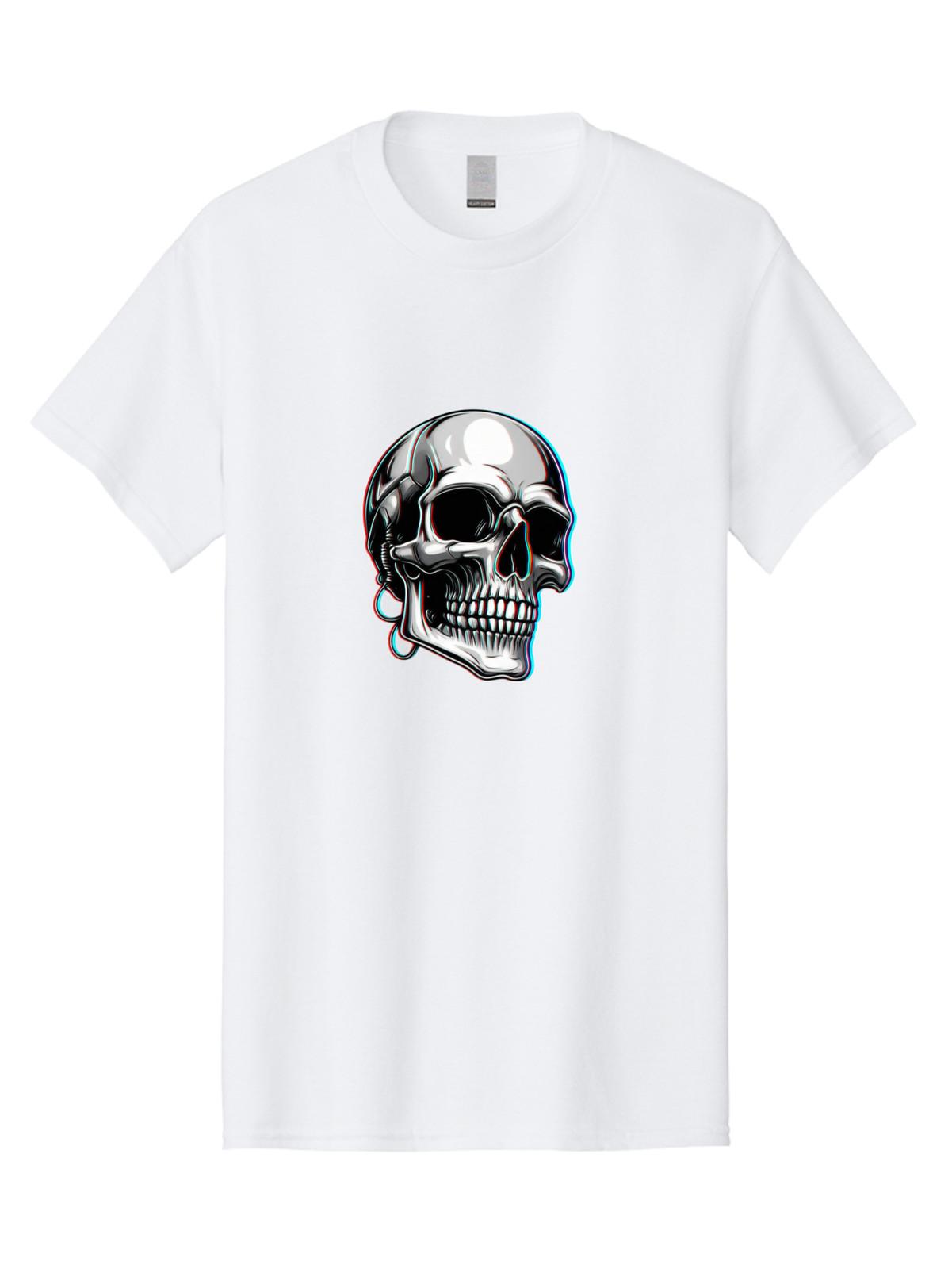Skull-With-Headphones(1) Mens Graphic Tee, 100% Cotton, Casual Summer Wear S