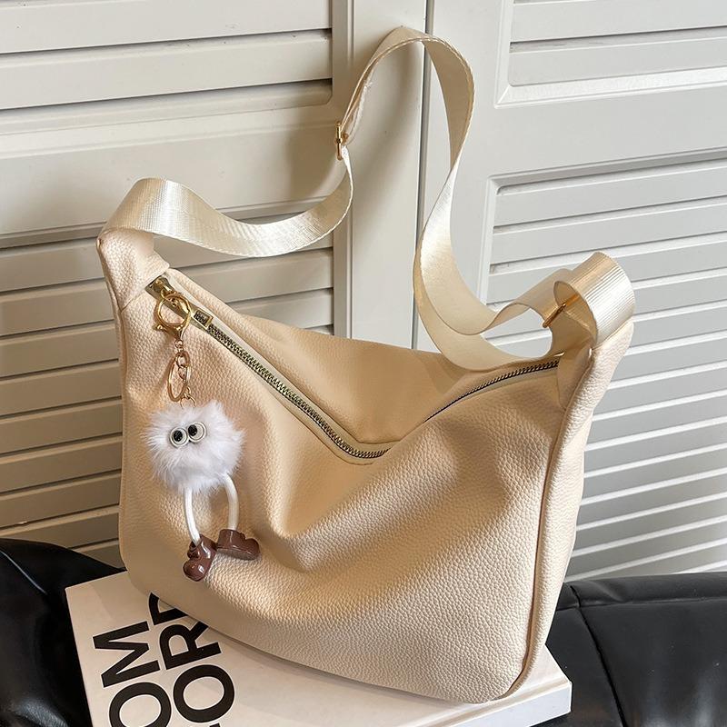 Soft Leather Bag Women's New Fashion Broadband Messenger Bag Women's Autumn Versatile Shoulder Pillow Bag