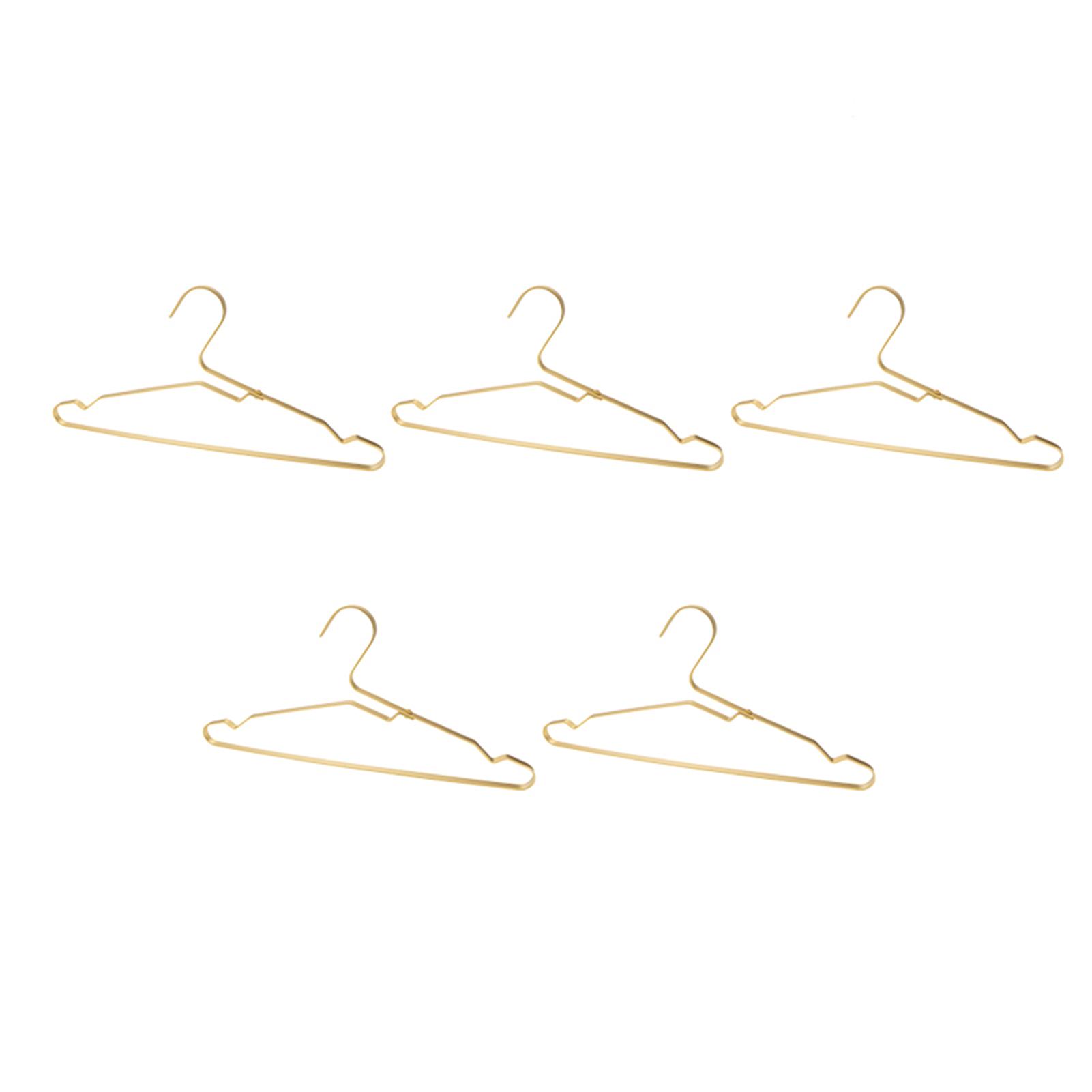 

Aluminum Alloy Hangers Sturdy & Space-saving For Closets Clothes Racks 5PCS