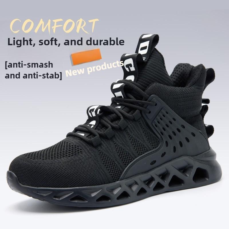 Man Boots Safety Shoes Puncture-Proof Work Shoes Men Lightweight Work Sneakers Steel Toe Shoes Safety Boots Indestructible Shoes