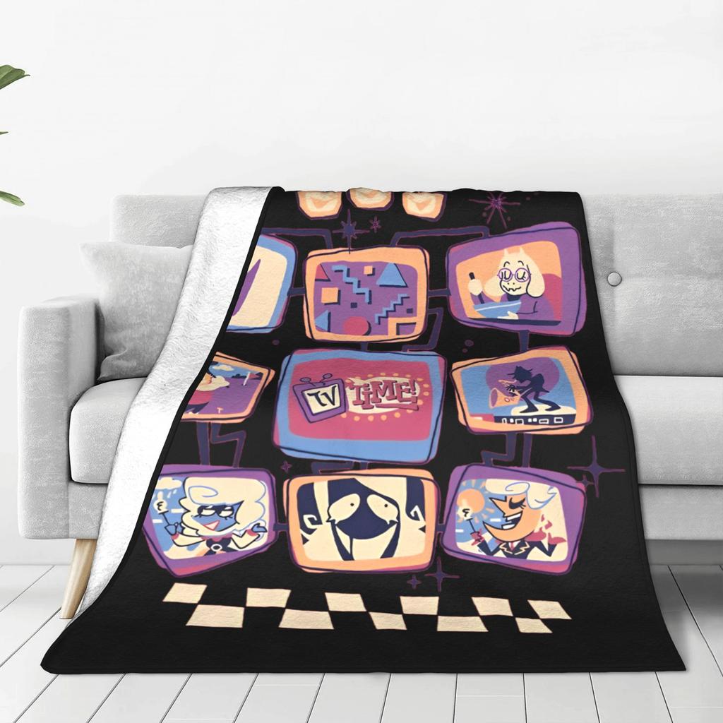 It's TV Time! Fleece Throw Blankets Tenna Deltarune Blanket for Home Outdoor Super Warm Bedding Throws,