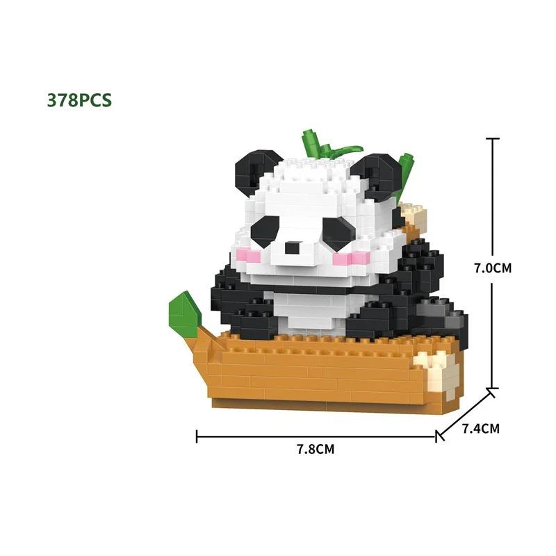 Cute Panda Series Building Block Toys with Small Particles Bricks DIY Assembly Model Figures for Children and Adults Gift