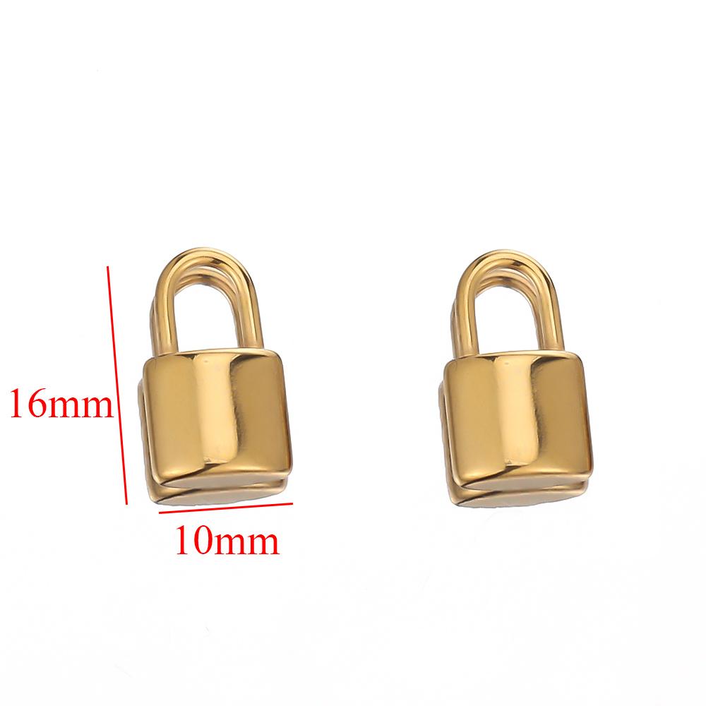 5pcs Stainless Steel Lock Charms for DIY Jewelry Making Necklace Hip Hop Pendant Findings PadLock Accessories Crafts Supplies