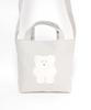 Fluffy mini tote bag with shoulder strap [cream]