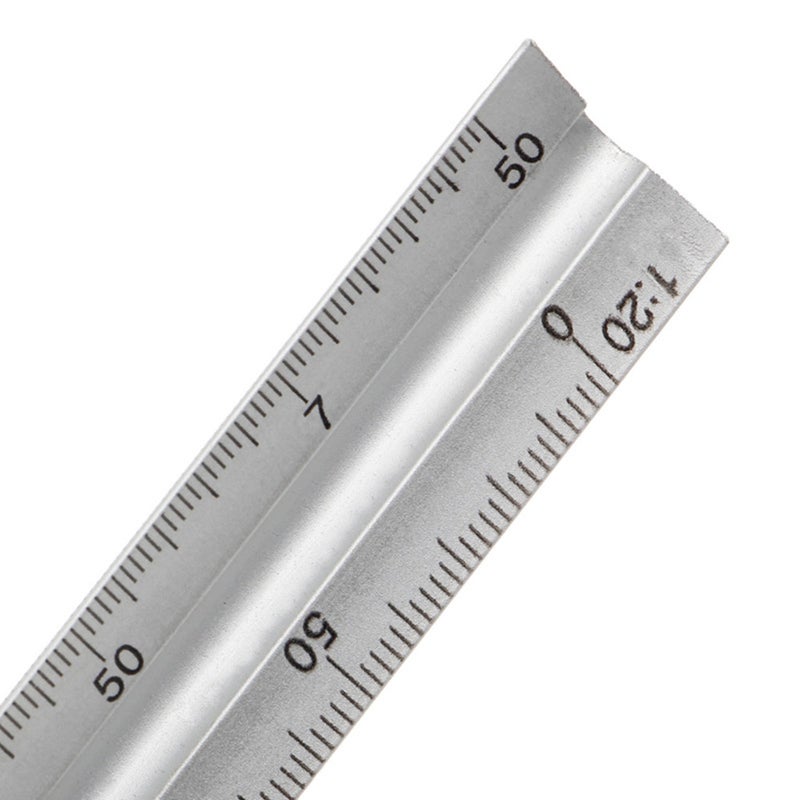 Measuring Tapes & Rulers 30Cm Aluminium Metal Triangle Scale Architect Engineer Technical Ruler