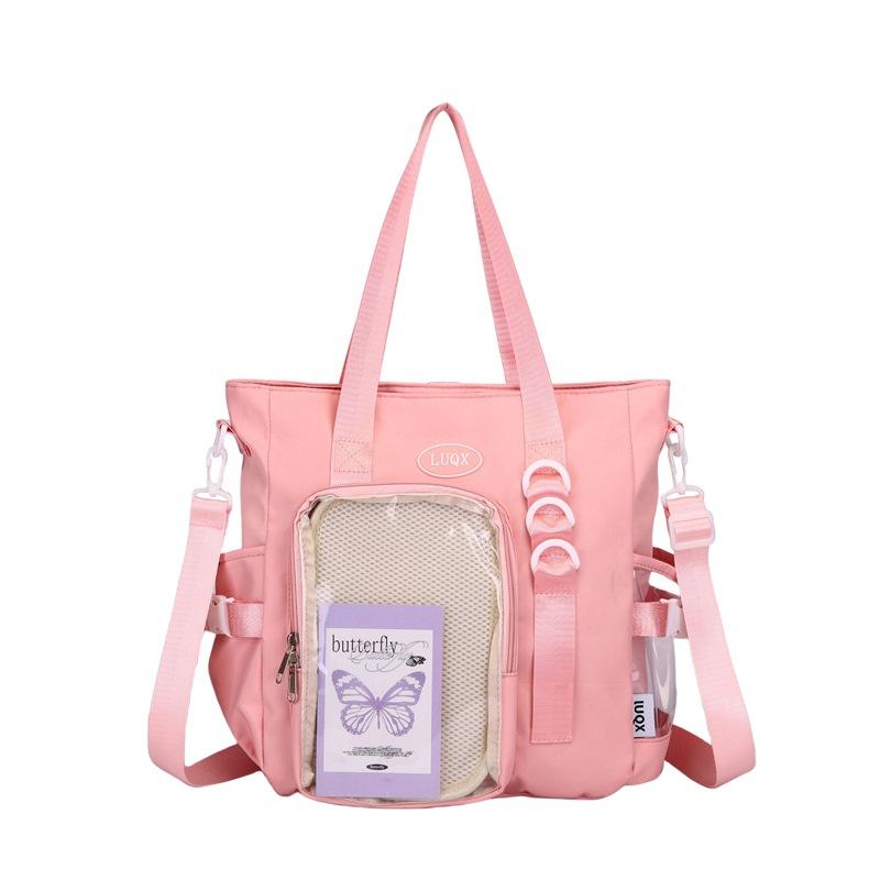 Japanisches Nischen-Design transparente Canvas-Tasche College-Stil modische vielseitige Umhängetasche hoher Wert große Kapazität Messenger-Tasche