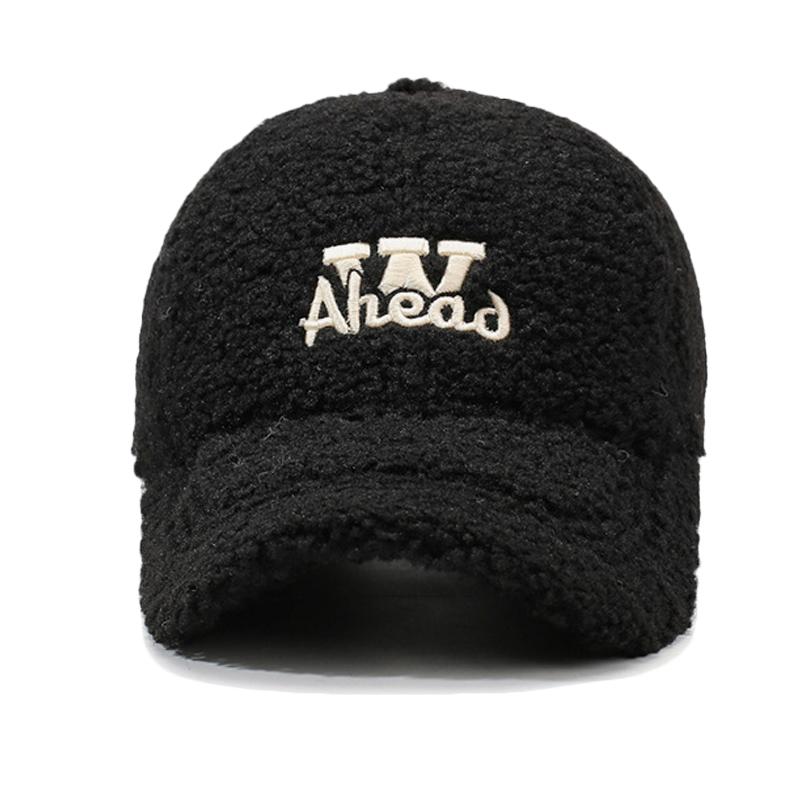 Autumn Winter Thick Lamb Plush Baseball Cap for Men Women Outdoor Warm Cap